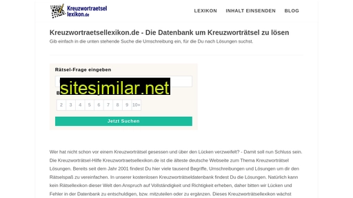 kreuzwortraetsellexikon.de alternative sites