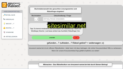 kreuzwort-raetsel.de alternative sites