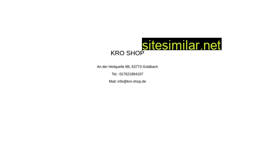 kro-shop.de alternative sites