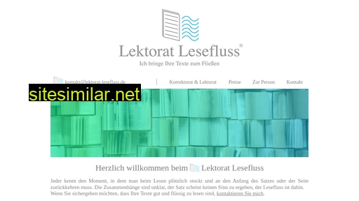 Lektorat-lesefluss similar sites