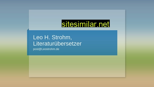 leo-strohm.de alternative sites