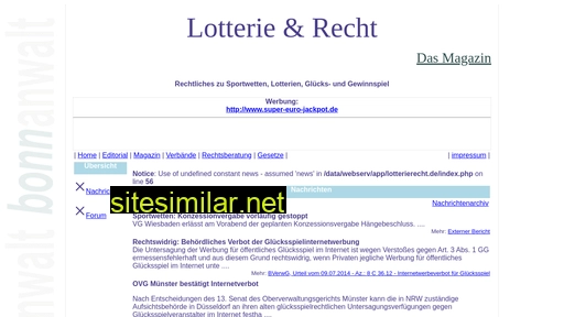 lotterierecht-forum.de alternative sites