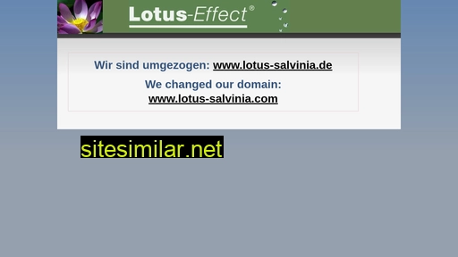 Lotus-effect similar sites