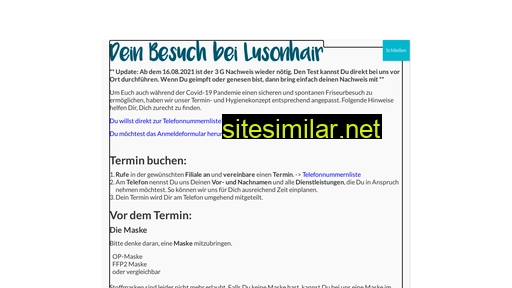 lusonhair.de alternative sites