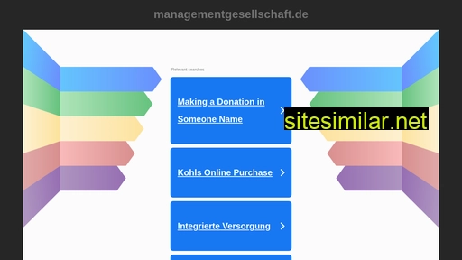 Managementgesellschaft similar sites