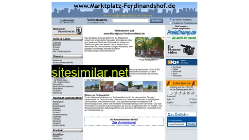 marktplatz-ferdinandshof.de alternative sites
