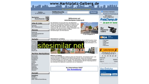 marktplatz-gaiberg.de alternative sites