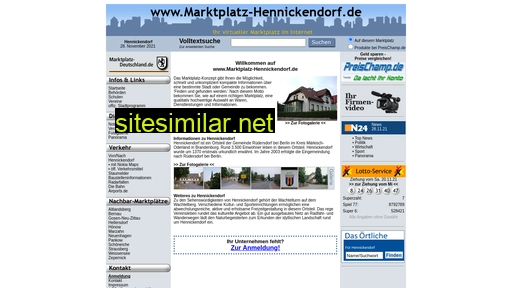 marktplatz-hennickendorf.de alternative sites