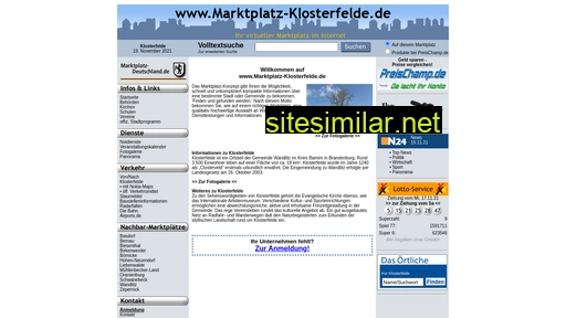 marktplatz-klosterfelde.de alternative sites