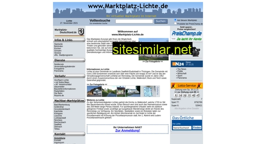 marktplatz-lichte.de alternative sites