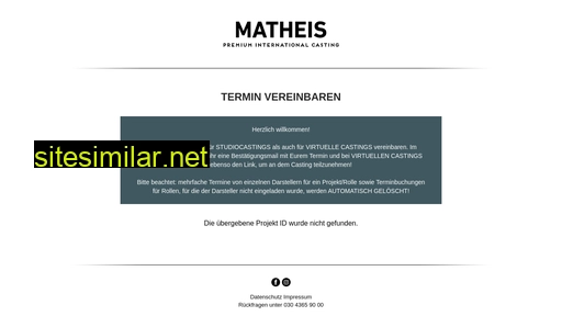 matheis-castingtermin.de alternative sites