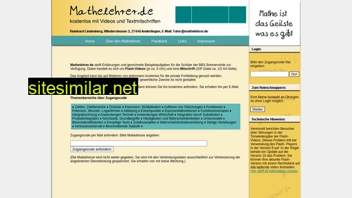 mathelehrer.de alternative sites