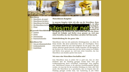 matsch-hose.de alternative sites