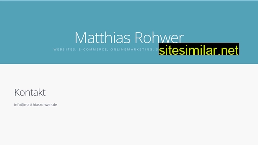 matthiasrohwer.de alternative sites