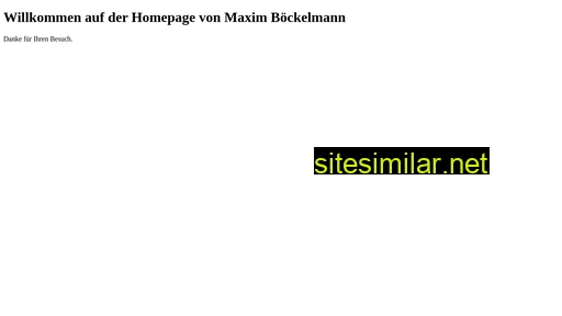 maximboeckelmann.de alternative sites