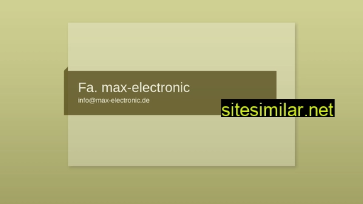 max-electronic.de alternative sites