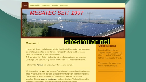 mesatec-solar.de alternative sites