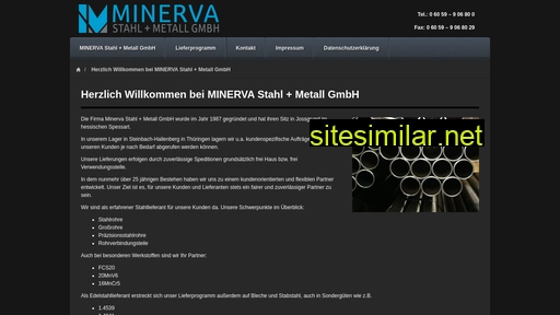 minerva-stahl.de alternative sites