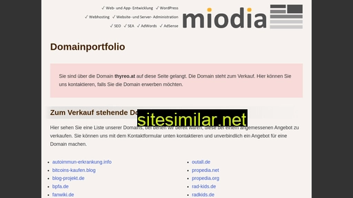 Miodia similar sites