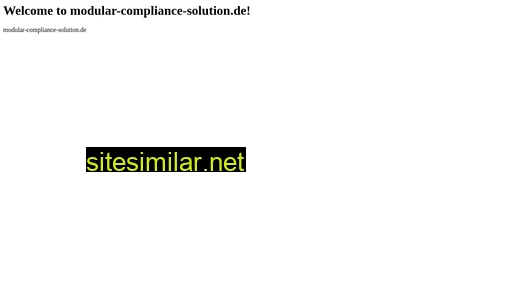 modular-compliance-solution.de alternative sites
