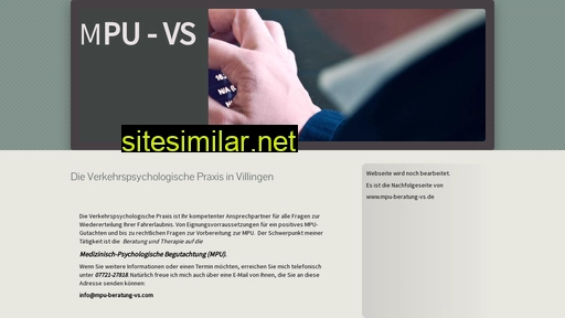 mpu-beratung-vs.de alternative sites