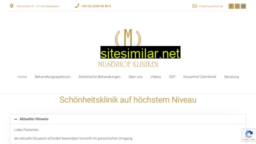 musenhof-kliniken.de alternative sites