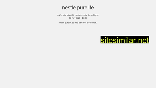 nestle-purelife.de alternative sites
