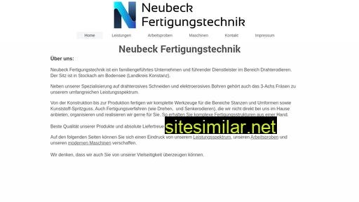 Neubeck-fertigungstechnik similar sites