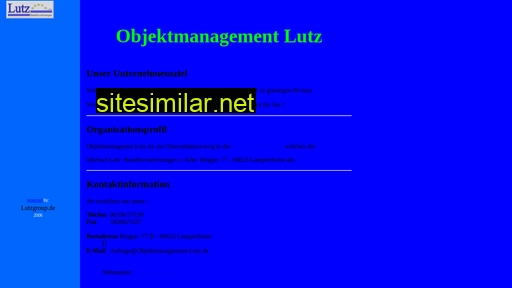 Objektmanagement-lutz similar sites