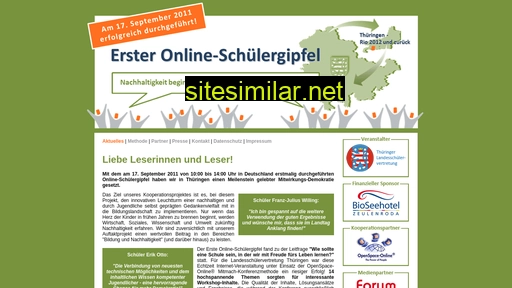 Online-schuelergipfel-thueringen similar sites