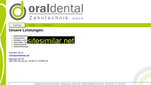 oraldental.de alternative sites