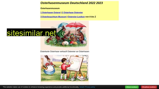 osterhasenmuseum.de alternative sites