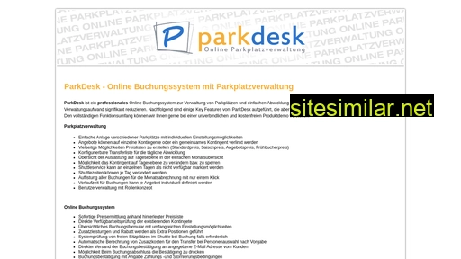 parkdesk.de alternative sites