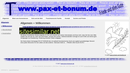 pax-et-bonum.de alternative sites