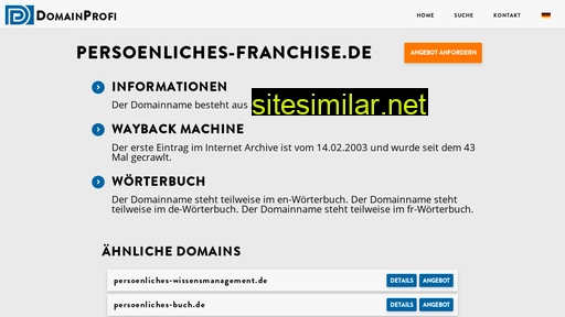 Persoenliches-franchise similar sites