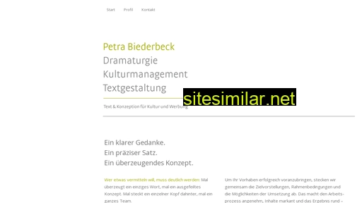 petra-biederbeck.de alternative sites