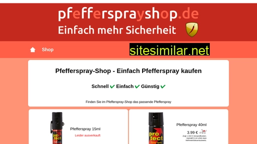 pfeffersprayshop.de alternative sites
