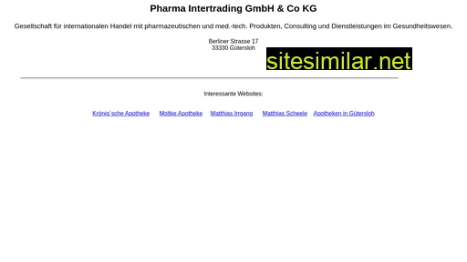 pharma-intertrading.de alternative sites