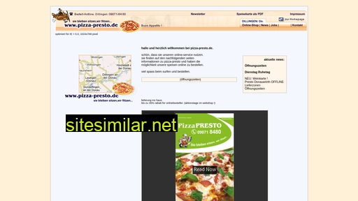 pizza-presto.de alternative sites