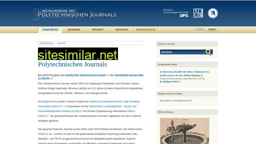 Polytechnischesjournal similar sites