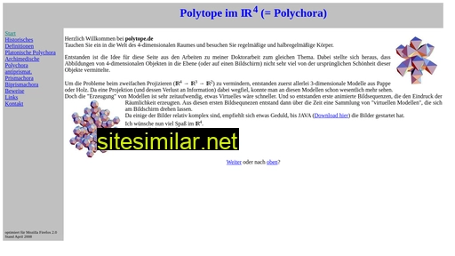 Polytope similar sites