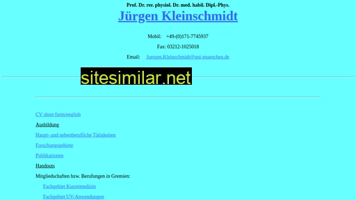 prof-kleinschmidt.de alternative sites