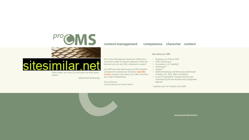 pro-cms.de alternative sites