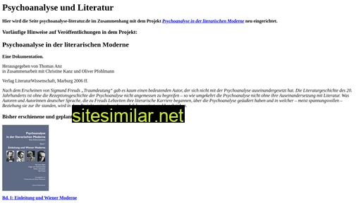 psychoanalyse-literatur.de alternative sites