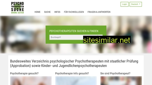 psychotherapeutensuche.de alternative sites