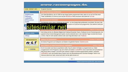Racoonpages similar sites