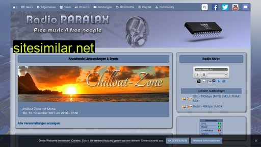 Radio-paralax similar sites