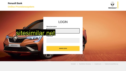 Renaultbank-onlineprovision similar sites