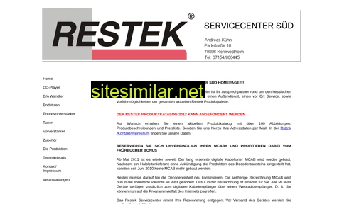 Restek-service similar sites