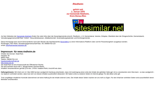 riedheim.de alternative sites